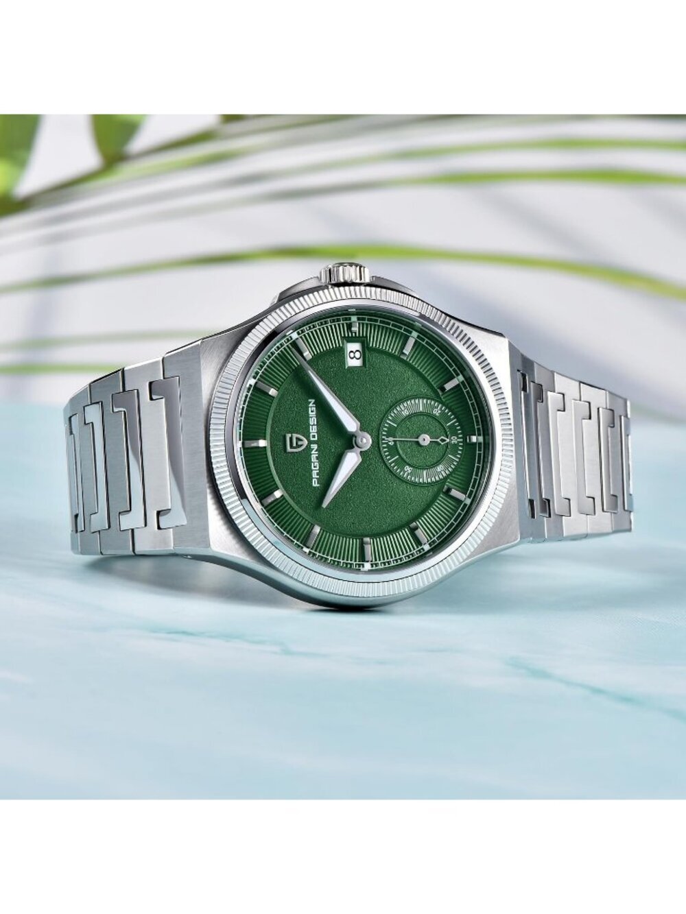 Men's Green PD-YS029 New Automatic Stainless Steel Mechanical Date Wrist Watch